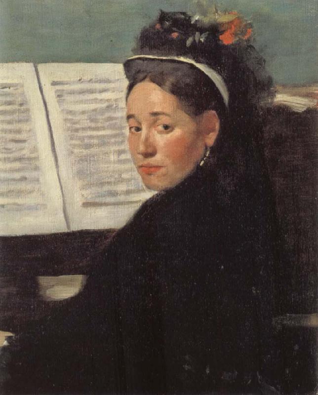 Edgar Degas Mlle Dihau at the Piano France oil painting art